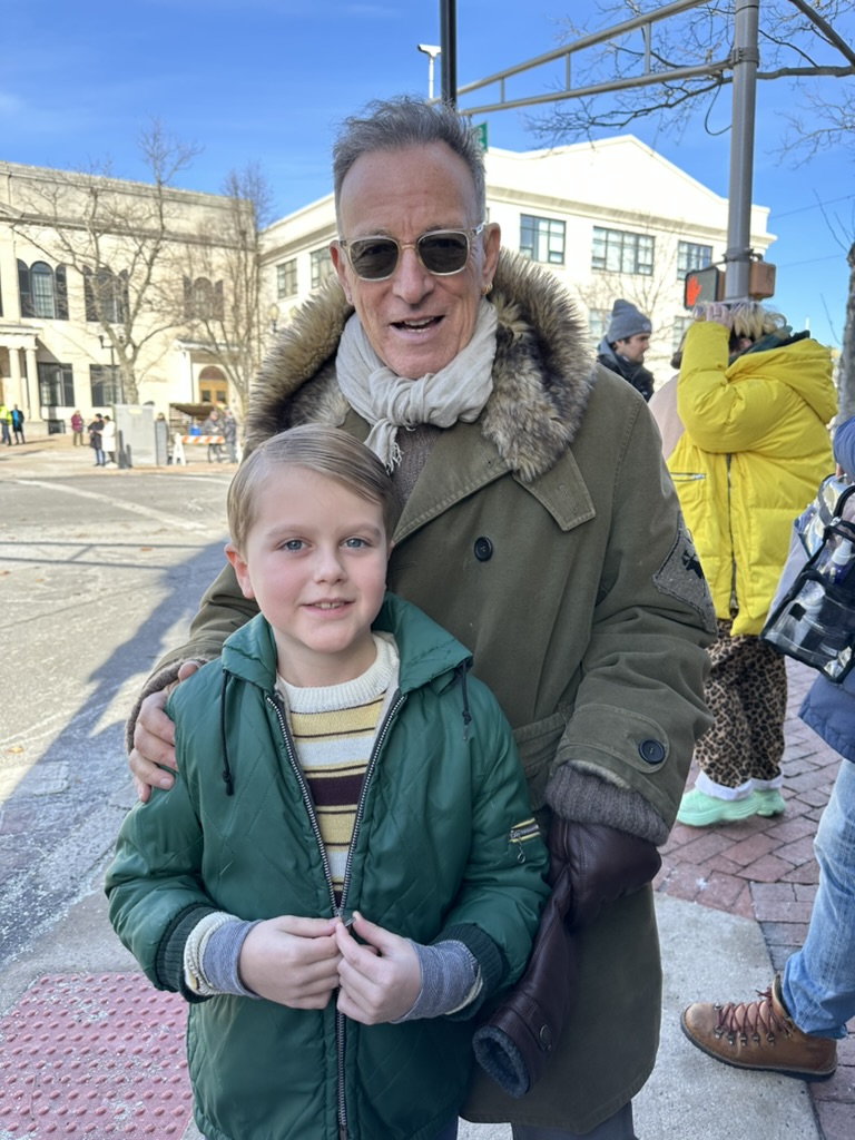 On set for the Deliver Me From Nowhere shoot.