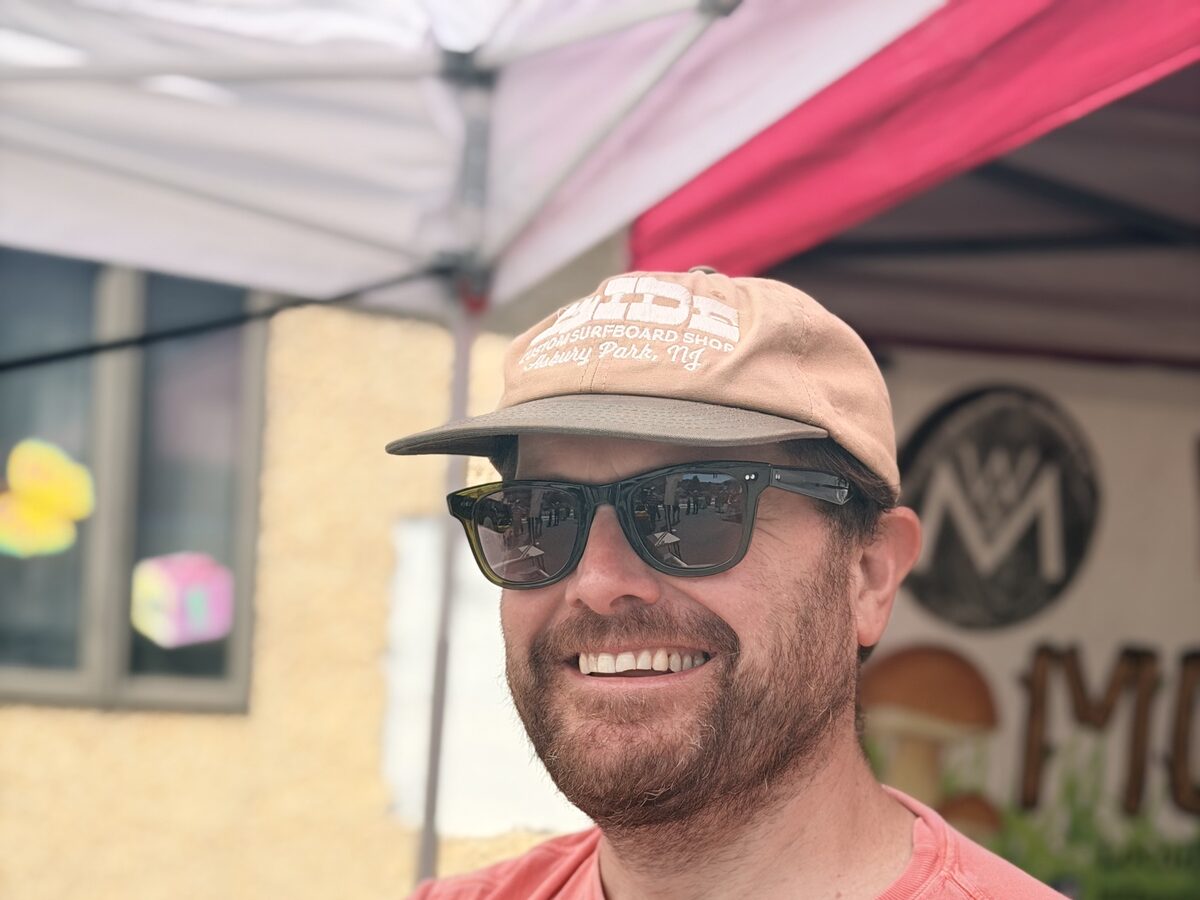 Bret Morgan under a tent at Asbury FRESH